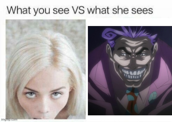 What you see vs what she sees- Redd White | image tagged in what you see vs what she sees,ace attorney,phoenix wright,redd white | made w/ Imgflip meme maker