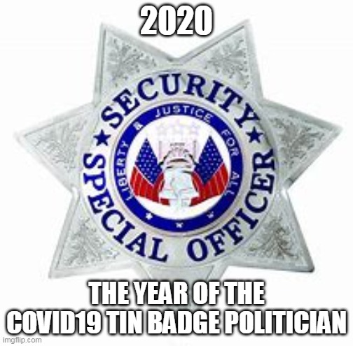 The year of the tiny tyrant | 2020; THE YEAR OF THE COVID19 TIN BADGE POLITICIAN | image tagged in memes | made w/ Imgflip meme maker