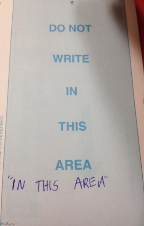 rebel! | DO NOT WRITE IN THIS AREA | image tagged in do not,write in this area | made w/ Imgflip meme maker