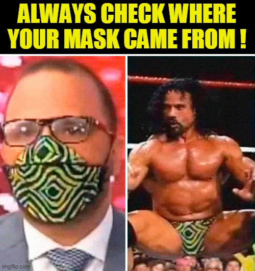 noooo | ALWAYS CHECK WHERE YOUR MASK CAME FROM ! | image tagged in the mask,crotch | made w/ Imgflip meme maker