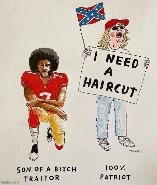 Disallowed from the “politics” stream for being a repost, lol. What makes this a joke? Check out the guy on the right’s shoes | image tagged in confederate flag,colin kaepernick,kapernick,covid-19,nike,coronavirus | made w/ Imgflip meme maker