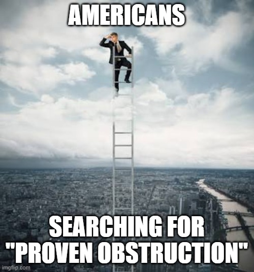 Searching for | AMERICANS SEARCHING FOR "PROVEN OBSTRUCTION" | image tagged in searching for | made w/ Imgflip meme maker