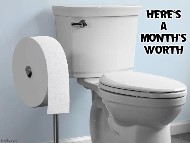 Need Toilet Paper? Modern Problems Call for Modern Solutions | HERE'S A MONTH'S WORTH | image tagged in vince vance,toilet paper,industrial,size,coronavirus,pandemic | made w/ Imgflip meme maker