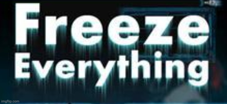 Freeze Everything! | image tagged in freeze everything | made w/ Imgflip meme maker