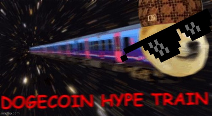 Dogecoin hype train | image tagged in dogecoin hype train | made w/ Imgflip meme maker