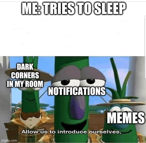 Allow us to introduce ourselves | ME: TRIES TO SLEEP NOTIFICATIONS MEMES DARK CORNERS IN MY ROOM | image tagged in allow us to introduce ourselves | made w/ Imgflip meme maker
