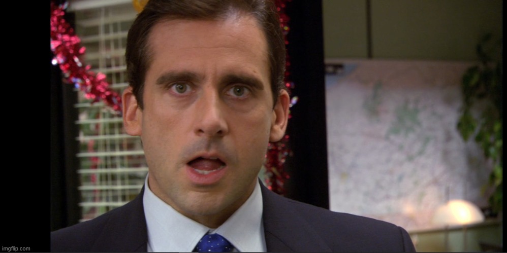 Michael Scott | image tagged in michael scott,the office,shocked face,shocked,green | made w/ Imgflip meme maker