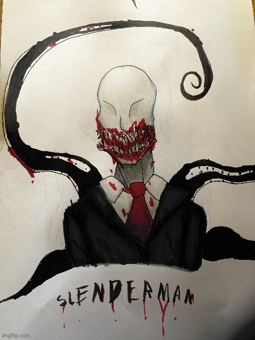 Slendydude | image tagged in slenderman,creepypasta,fan art | made w/ Imgflip meme maker