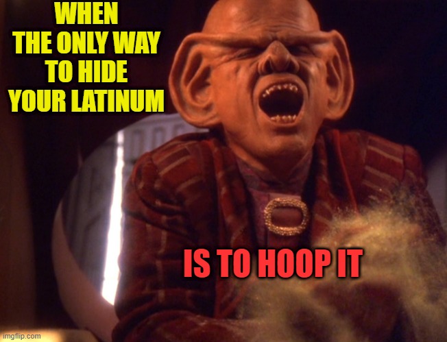 WHEN THE ONLY WAY TO HIDE YOUR LATINUM; IS TO HOOP IT | made w/ Imgflip meme maker