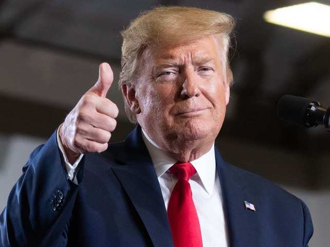 Trump thumb up Blank Meme Template