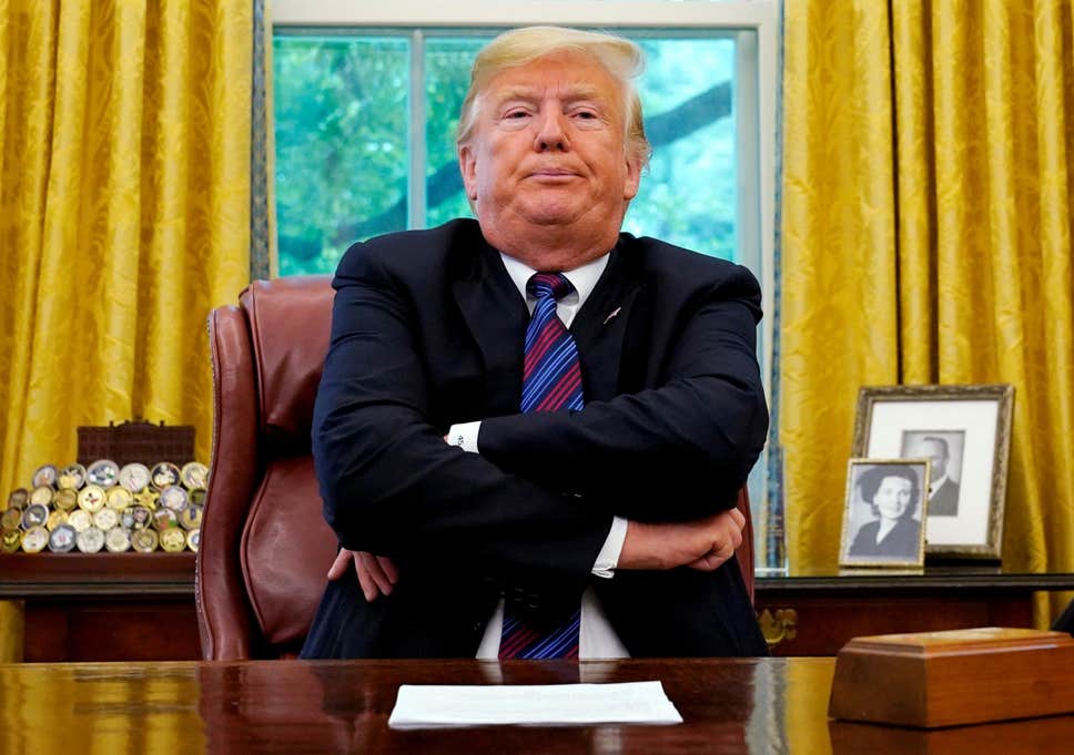 High Quality Trump body language Blank Meme Template