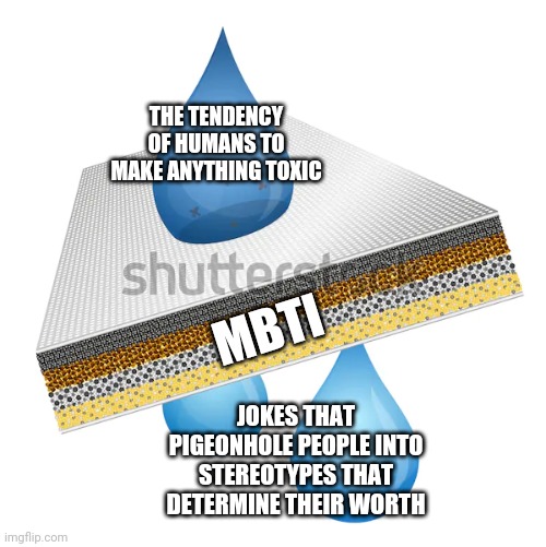 THE TENDENCY OF HUMANS TO MAKE ANYTHING TOXIC; MBTI; JOKES THAT PIGEONHOLE PEOPLE INTO STEREOTYPES THAT DETERMINE THEIR WORTH | made w/ Imgflip meme maker