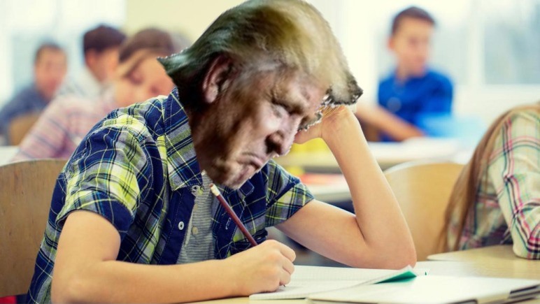Trump Thinking Makes You Look Bad Blank Meme Template