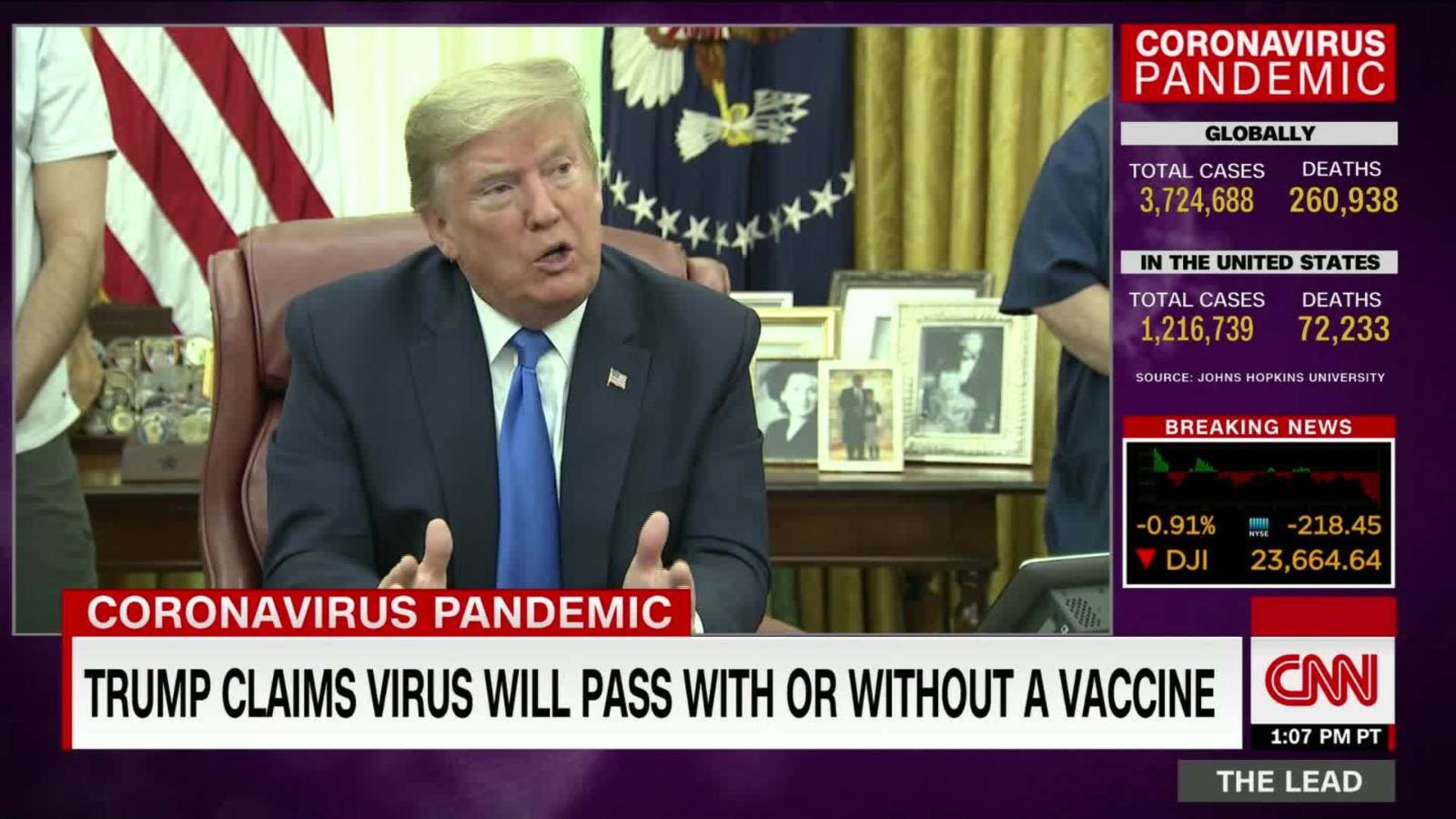 High Quality Trump Dumb Ass COVID 19 Will Pass Without A Vaccine Blank Meme Template