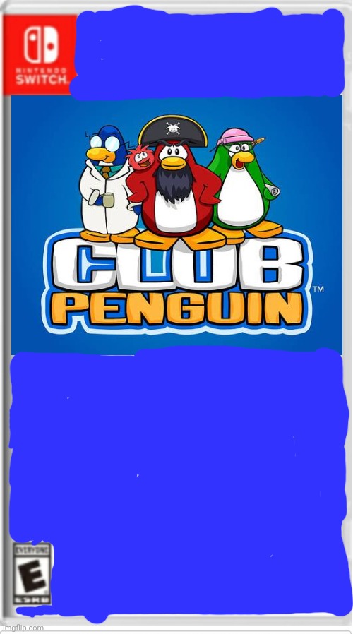 Club Penguin for Nintendo Switch | image tagged in blank switch game | made w/ Imgflip meme maker