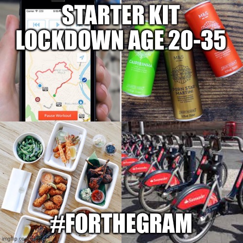 Lockdown London 2020 | STARTER KIT LOCKDOWN AGE 20-35; #FORTHEGRAM | image tagged in the scroll of truth | made w/ Imgflip meme maker