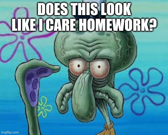 Does This Look Unsure to You? | DOES THIS LOOK LIKE I CARE HOMEWORK? | image tagged in does this look unsure to you | made w/ Imgflip meme maker
