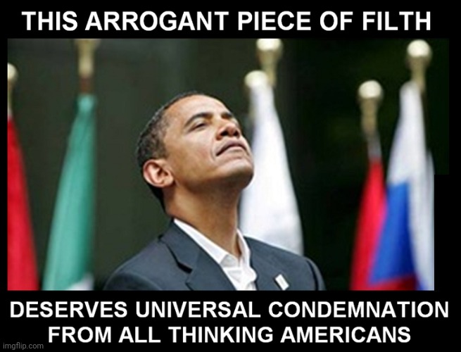 Arrogant piece of Filth | image tagged in obama | made w/ Imgflip meme maker