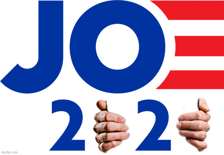 Joe 2020: Biden's new campaign logo | image tagged in joe biden,creepy joe,sleepy joe | made w/ Imgflip meme maker
