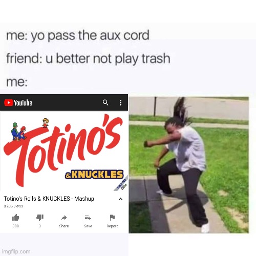 This Isn’t Trash, My Friend | image tagged in memes,pass the aux cord,totinos rolls and knuckles | made w/ Imgflip meme maker
