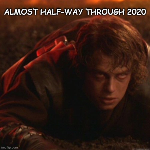 2020 Half-Way | ALMOST HALF-WAY THROUGH 2020 | image tagged in anakin crawling | made w/ Imgflip meme maker