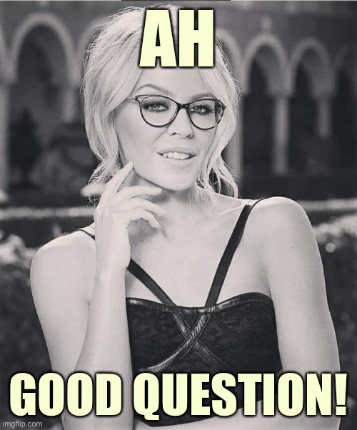 More great questions from ImgFlip's conservatives. | AH; GOOD QUESTION! | image tagged in kylie glasses black white,good question,covid-19,face mask,coronavirus,question | made w/ Imgflip meme maker