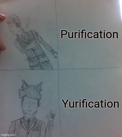 Which One Do You Choose? | Purification; Yurification | image tagged in mike dixon drake meme template,purification,yurification,anime,memes | made w/ Imgflip meme maker