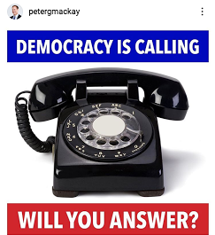 Democracy is Calling Blank Meme Template
