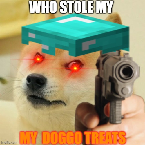 WHO STOLE MY; MY  DOGGO TREATS | made w/ Imgflip meme maker