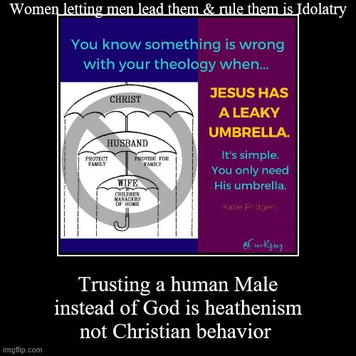 Stop Worshipping Men Idiots! | image tagged in funny,demotivationals | made w/ Imgflip demotivational maker