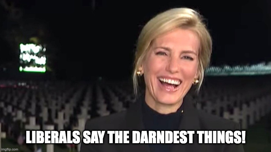 Laura Ingraham | LIBERALS SAY THE DARNDEST THINGS! | image tagged in laura ingraham | made w/ Imgflip meme maker