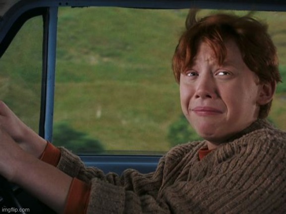 Ron Weasley flying car | image tagged in ron weasley flying car | made w/ Imgflip meme maker