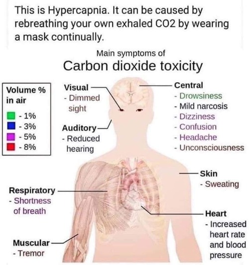 Here's why wearing a mask is bad for you; ESPECIALLY if you already have respiratory problems | image tagged in c02 toxicity,face mask,the mask,covid-19,coronavirus,hazard | made w/ Imgflip meme maker