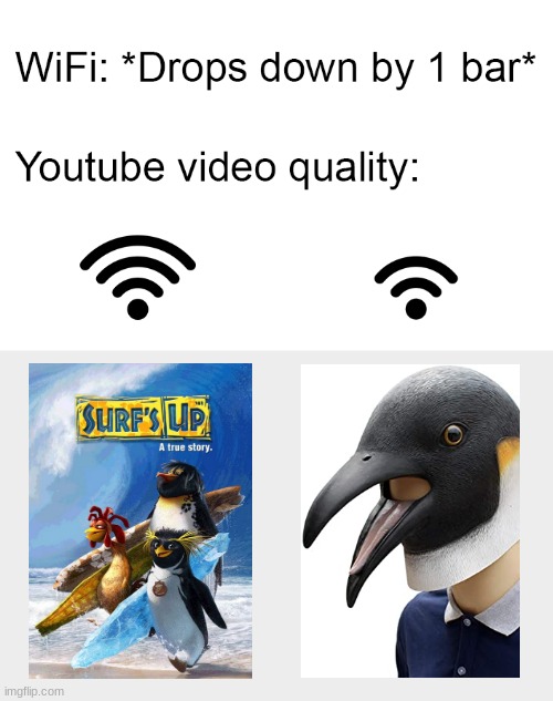 surfs up | image tagged in wifi drops | made w/ Imgflip meme maker