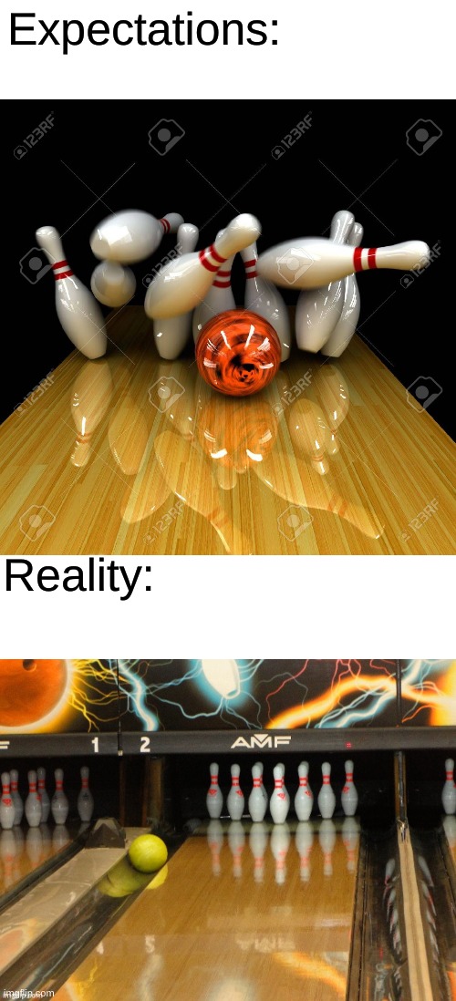 Expectations: Reality: | image tagged in blank white template | made w/ Imgflip meme maker