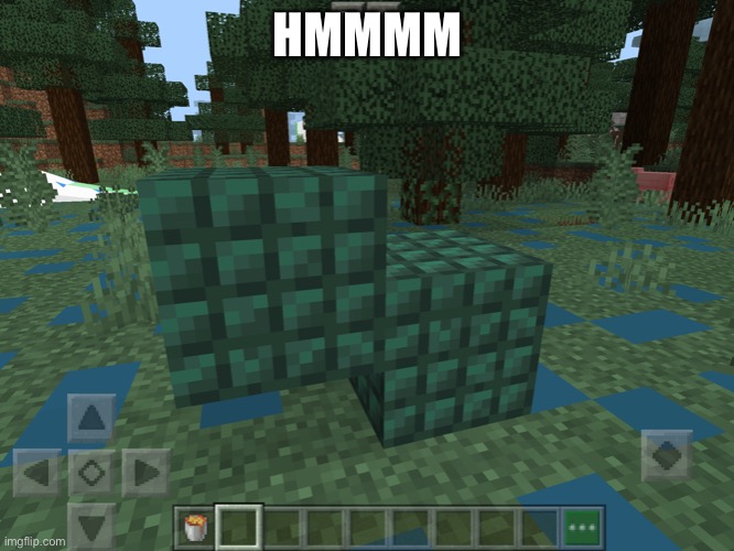How not to minecraft 4 | HMMMM | image tagged in cursed minecraft,minecraft | made w/ Imgflip meme maker