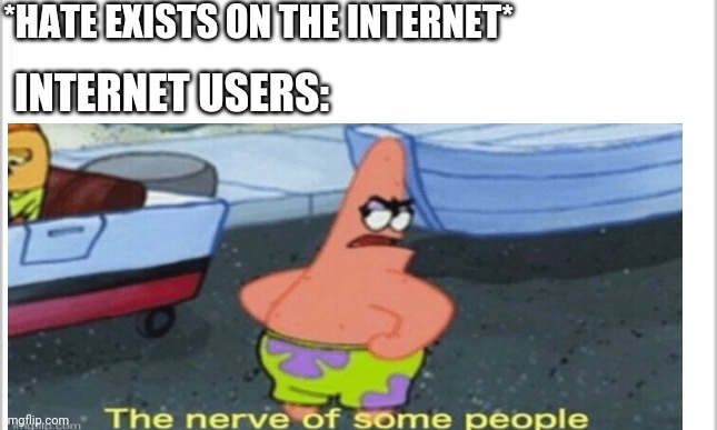 This Is Why It Should Be A Crime | *HATE EXISTS ON THE INTERNET*; INTERNET USERS: | made w/ Imgflip meme maker