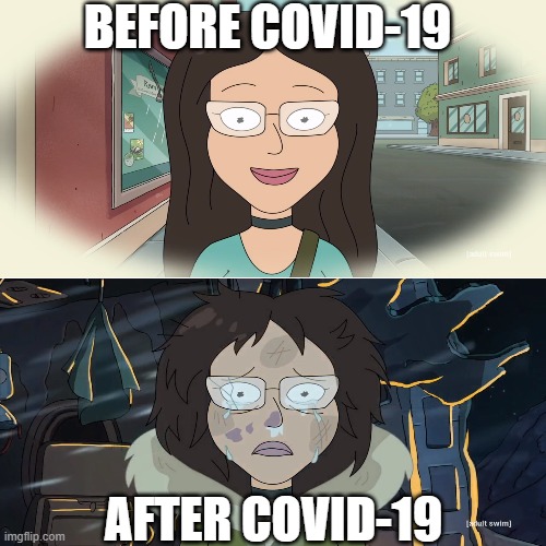 BEFORE COVID-19; AFTER COVID-19 | image tagged in rick and morty | made w/ Imgflip meme maker