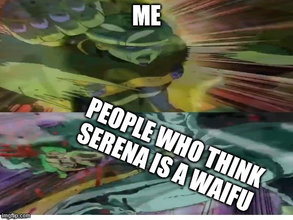 7 Page Muda Template | ME PEOPLE WHO THINK SERENA IS A WAIFU | image tagged in 7 page muda template | made w/ Imgflip meme maker