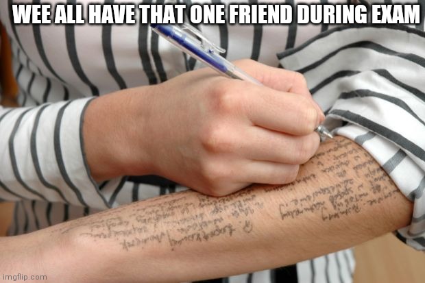 All prepared guy | WEE ALL HAVE THAT ONE FRIEND DURING EXAM | image tagged in memes | made w/ Imgflip meme maker