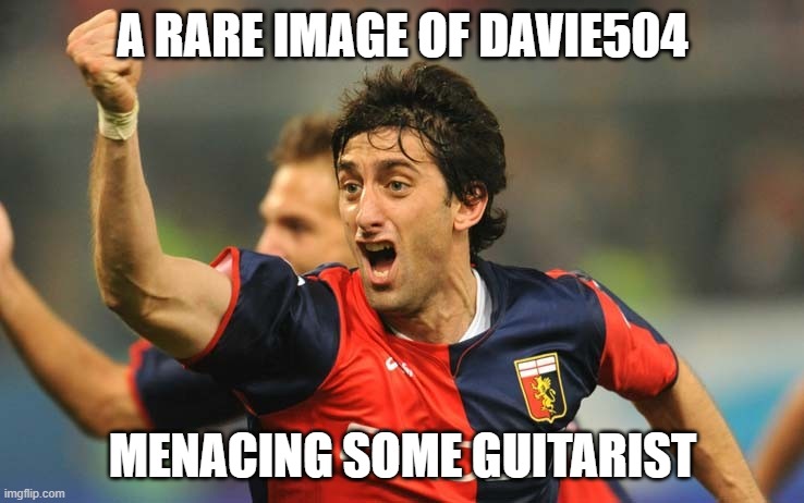 davie504 menacing some guitarist | A RARE IMAGE OF DAVIE504; MENACING SOME GUITARIST | image tagged in memes,davie504,bass,guitar,funny,music meme | made w/ Imgflip meme maker