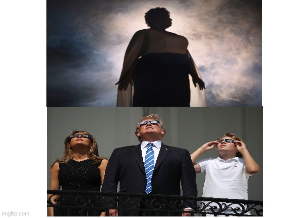Total eclipse of the Sun | image tagged in abrahams,trump,solar eclipse | made w/ Imgflip meme maker