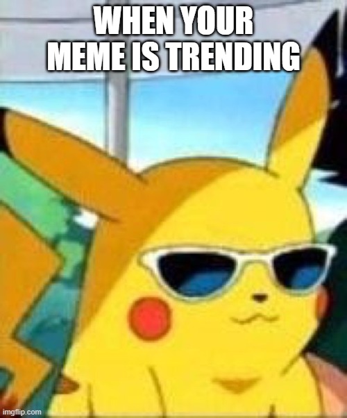 Snelle Pika | WHEN YOUR MEME IS TRENDING | image tagged in snelle pika | made w/ Imgflip meme maker