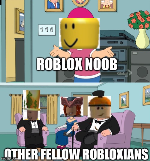 Noobs Vs Other Robloxians Imgflip - roblox noob guy