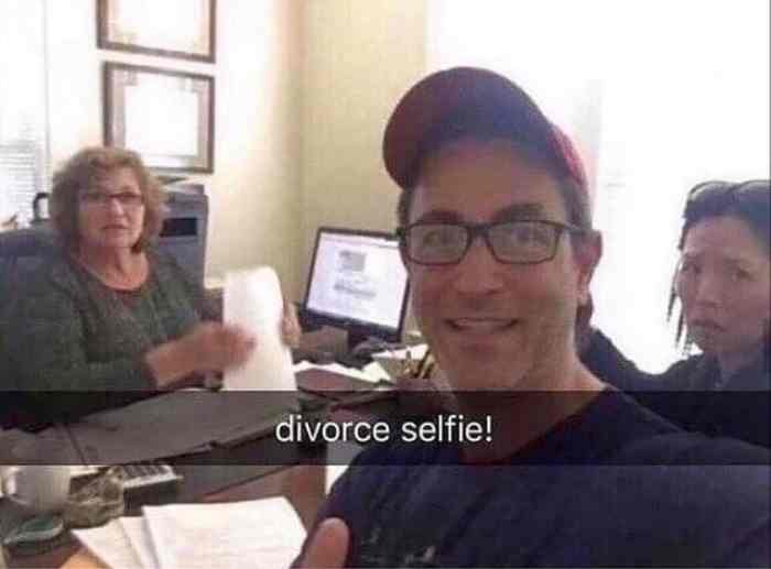 divorce selfie Blank Meme Template