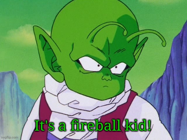 Quoter Dende (DBZ) | It's a fireball kid! | image tagged in quoter dende dbz | made w/ Imgflip meme maker