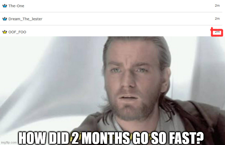 HOW DID 2 MONTHS GO SO FAST? | image tagged in visible confusion | made w/ Imgflip meme maker