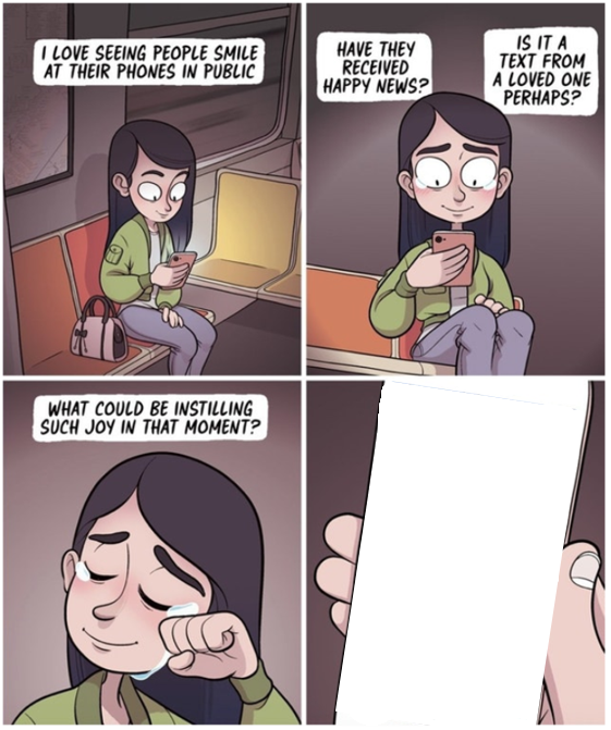 High Quality phone joy Blank Meme Template