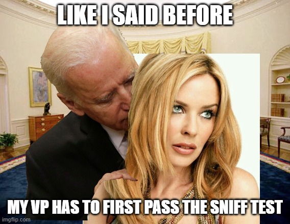 LIKE I SAID BEFORE MY VP HAS TO FIRST PASS THE SNIFF TEST | made w/ Imgflip meme maker