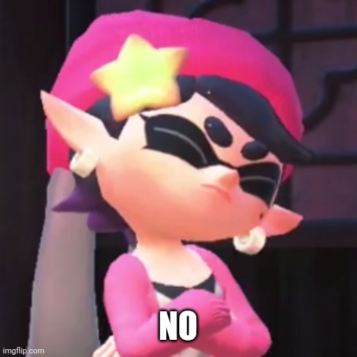 Upset Callie | NO | image tagged in upset callie | made w/ Imgflip meme maker